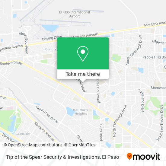 Tip of the Spear Security & Investigations map