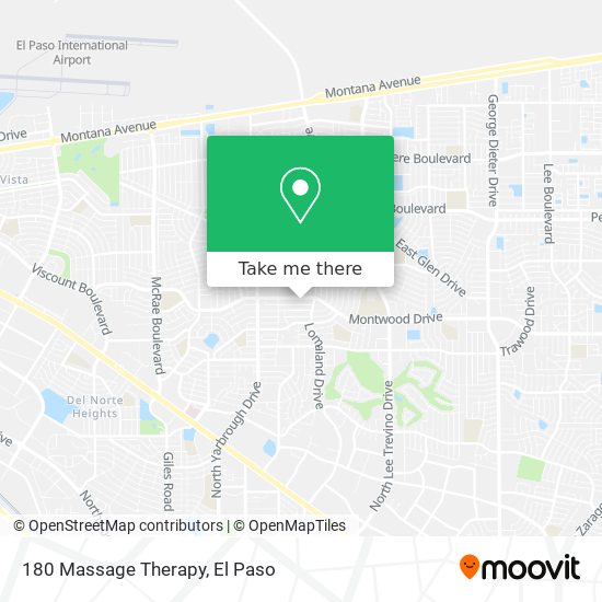 180 Massage Therapy map