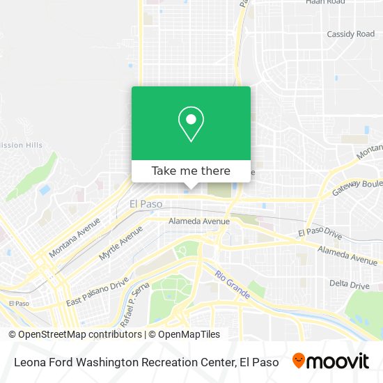 Leona Ford Washington Recreation Center map