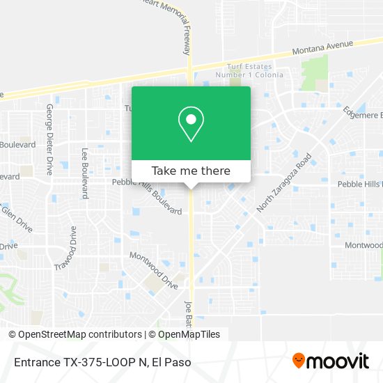 Entrance TX-375-LOOP N map
