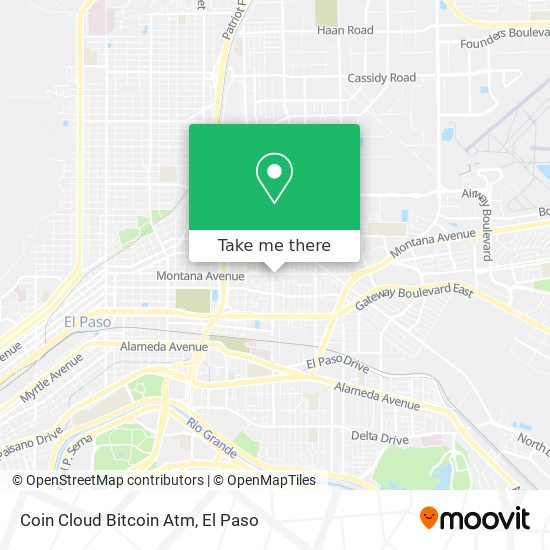 Mapa de Coin Cloud Bitcoin Atm