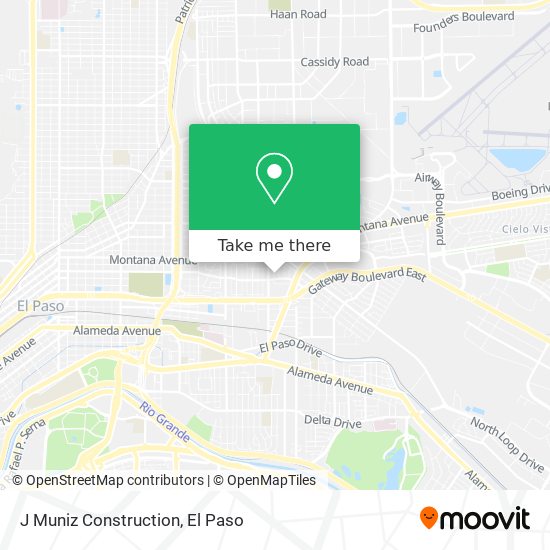 J Muniz Construction map