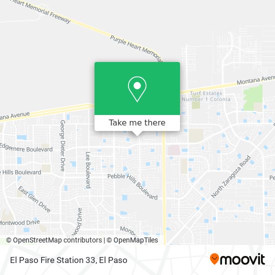 El Paso Fire Station 33 map