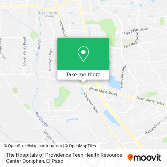 Mapa de The Hospitals of Providence Teen Health Resource Center Doniphan