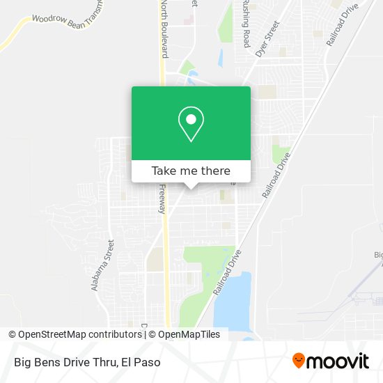 Big Bens Drive Thru map