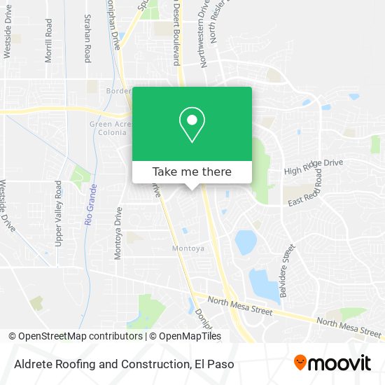 Aldrete Roofing and Construction map