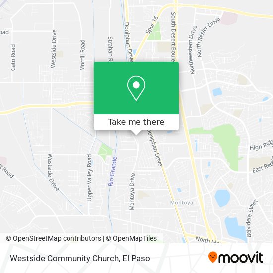 Westside Community Church map