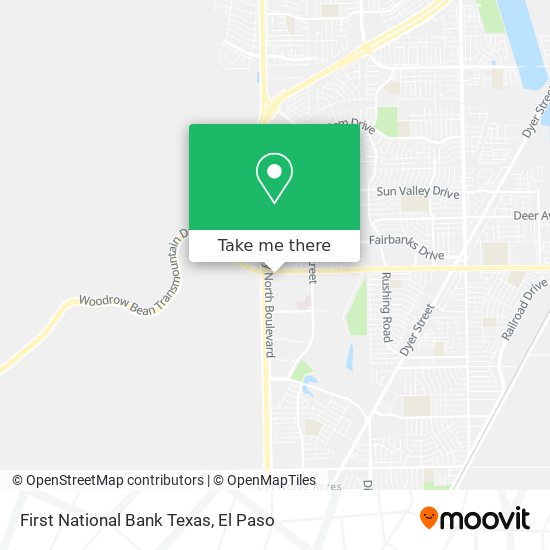 First National Bank Texas map