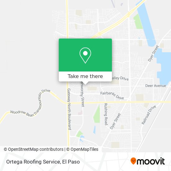 Ortega Roofing Service map