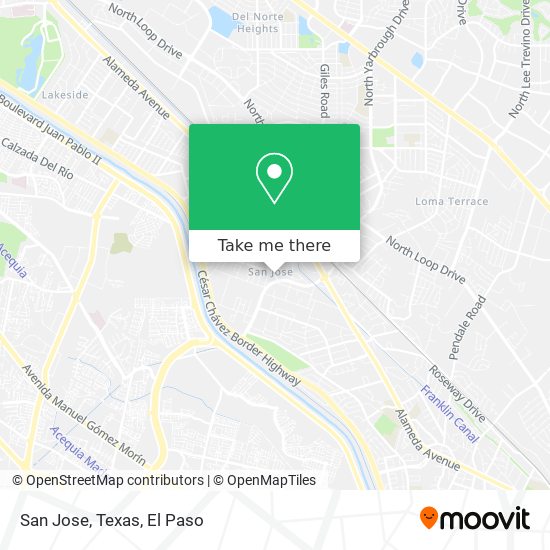 Mapa de San Jose, Texas