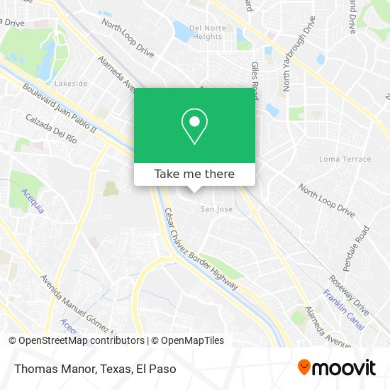 Mapa de Thomas Manor, Texas