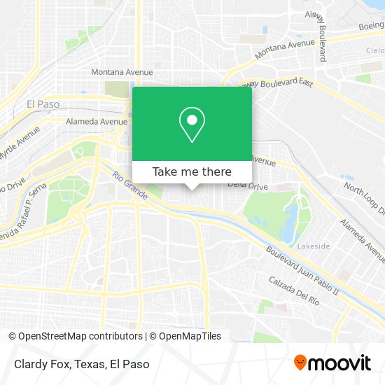 Clardy Fox, Texas map
