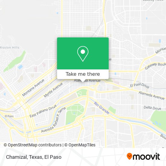 Chamizal, Texas map
