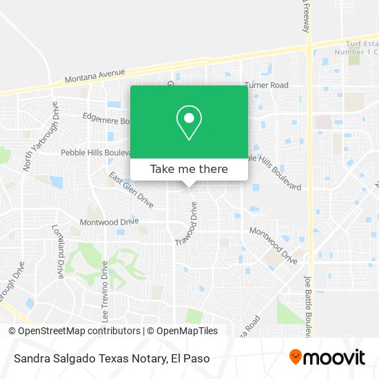 Mapa de Sandra Salgado Texas Notary