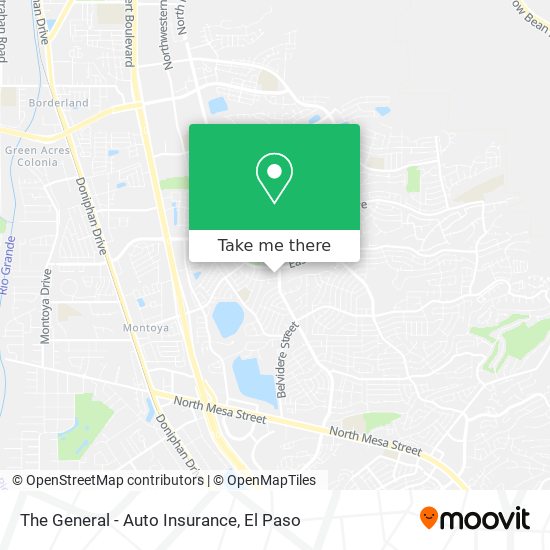 Mapa de The General - Auto Insurance