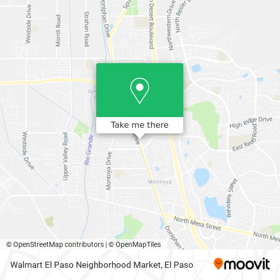 Walmart El Paso Neighborhood Market map