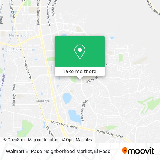 Mapa de Walmart El Paso Neighborhood Market