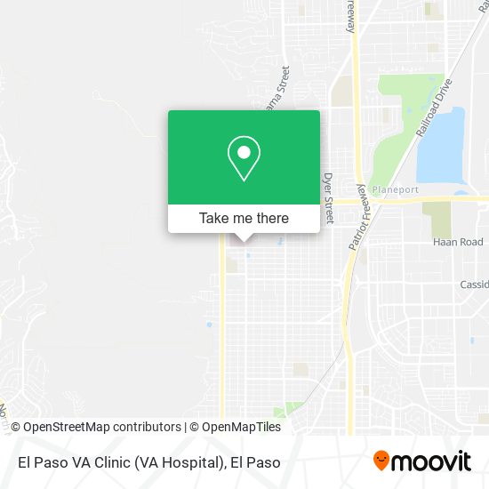 Mapa de El Paso VA Clinic (VA Hospital)