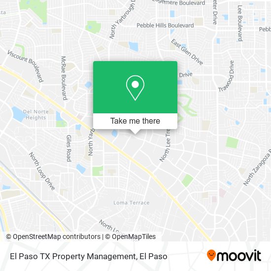 Mapa de El Paso TX Property Management