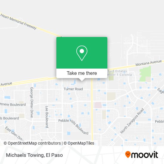 Michaels Towing map