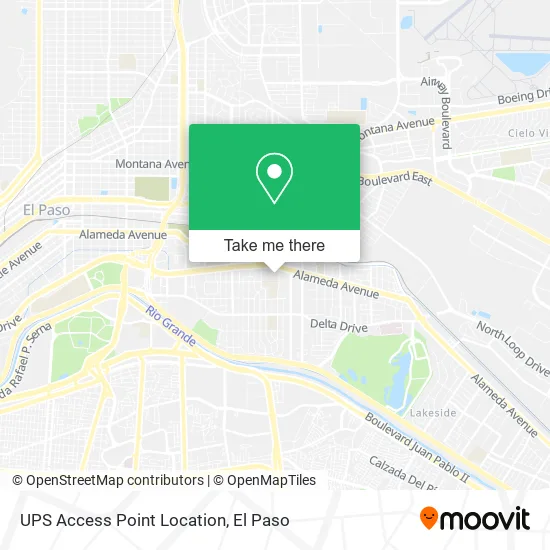 UPS Access Point Location map