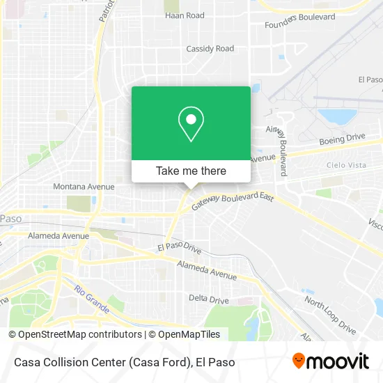 Mapa de Casa Collision Center (Casa Ford)