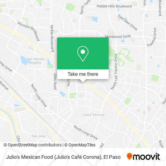 Julio's Mexican Food (Julio's Café Corona) map