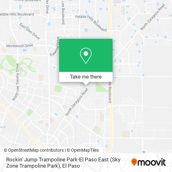 Mapa de Rockin' Jump Trampoline Park-El Paso East (Sky Zone Trampoline Park)