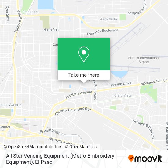 Mapa de All Star Vending Equipment (Metro Embroidery Equipment)