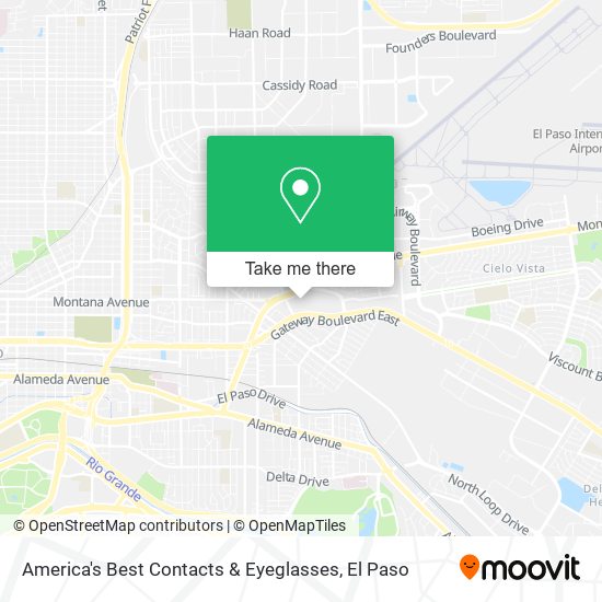 America's Best Contacts & Eyeglasses map