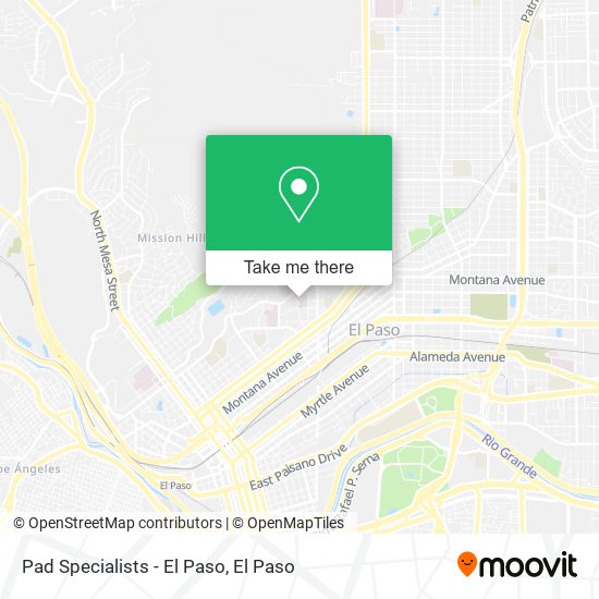 Pad Specialists - El Paso map