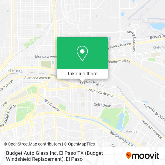 Budget Auto Glass Inc. El Paso TX (Budget Windshield Replacement) map