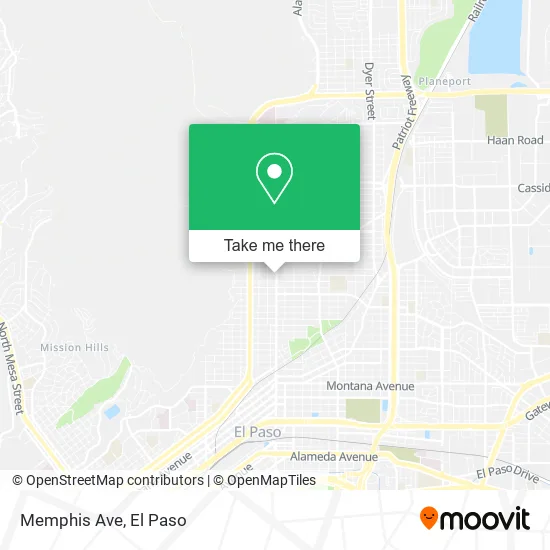 Mapa de Memphis Ave