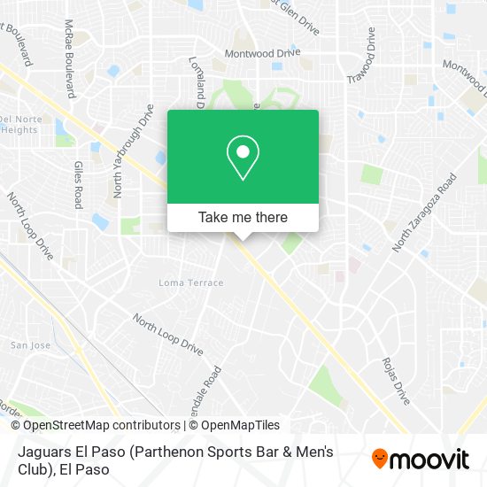 Jaguars El Paso (Parthenon Sports Bar & Men's Club) map