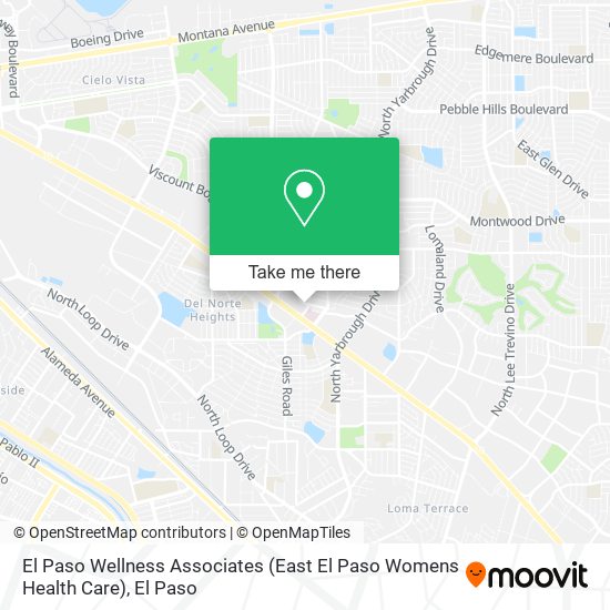 El Paso Wellness Associates (East El Paso Womens Health Care) map