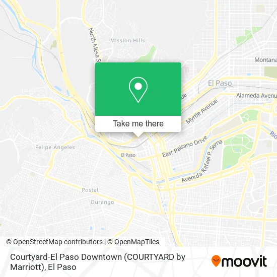 Mapa de Courtyard-El Paso Downtown (COURTYARD by Marriott)