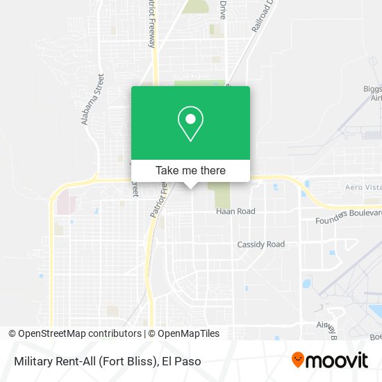 Military Rent-All (Fort Bliss) map