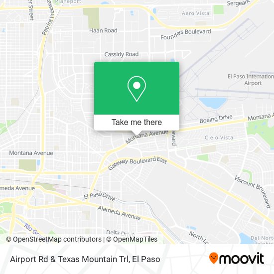 Airport Rd & Texas Mountain Trl map