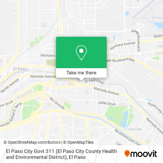 Mapa de El Paso City Govt 311 (El Paso City County Health and Environmental District)