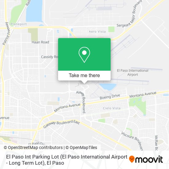 El Paso Int Parking Lot (El Paso International Airport - Long Term Lot) map