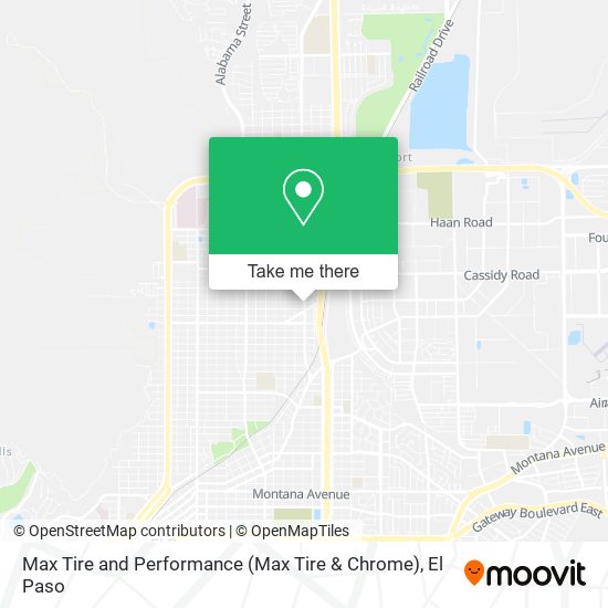 Mapa de Max Tire and Performance (Max Tire & Chrome)