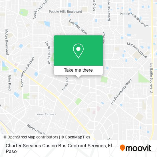 Charter Services Casino Bus Contract Services map