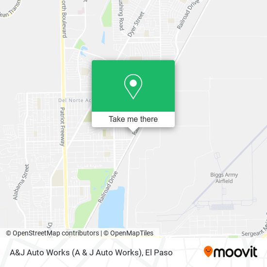Mapa de A&J Auto Works