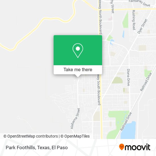 Park Foothills, Texas map