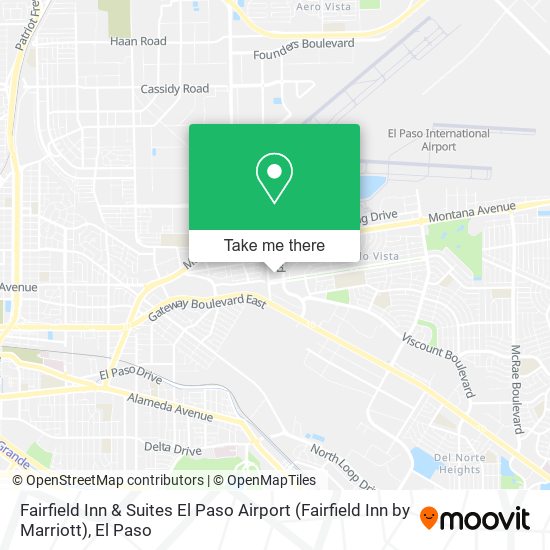 Mapa de Fairfield Inn & Suites El Paso Airport (Fairfield Inn by Marriott)
