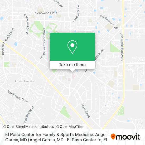 El Paso Center for Family & Sports Medicine: Angel Garcia, MD map