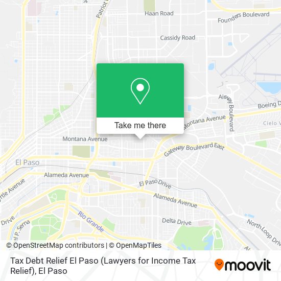 Mapa de Tax Debt Relief El Paso (Lawyers for Income Tax Relief)