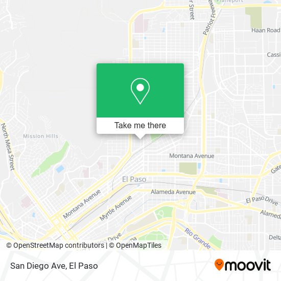 Mapa de San Diego Ave