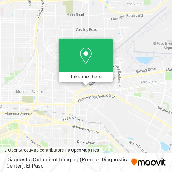 Mapa de Diagnostic Outpatient Imaging (Premier Diagnostic Center)