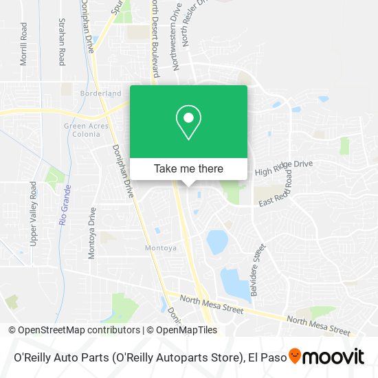 Mapa de O'Reilly Auto Parts (O'Reilly Autoparts Store)